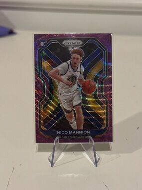 🔥 2020 Nico Mannion Panini Prizm Purple Wave Rookie Prizm. Mint condition